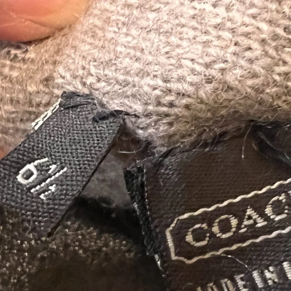 Coach gloves 6 1/2 brown tan